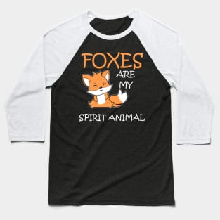 Foxes Spirit Animal Baseball T-Shirt